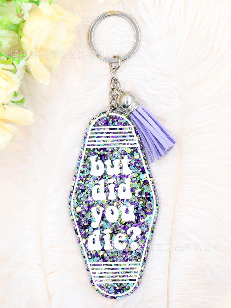 Wholesale Car Room Card Acrylic UV Printing Laser Cutting Keychains